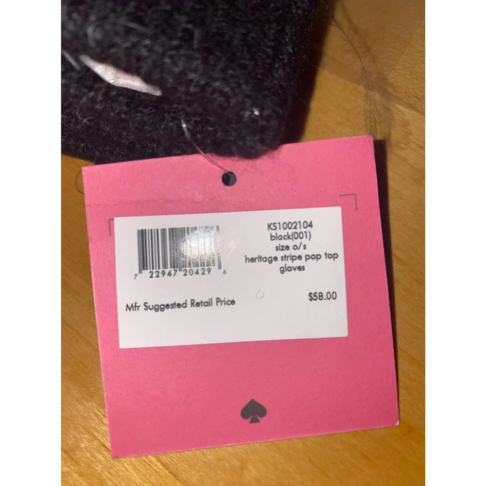 NWT Kate Spade New York Heritage Stripe Pop Top Mittens (O/S)